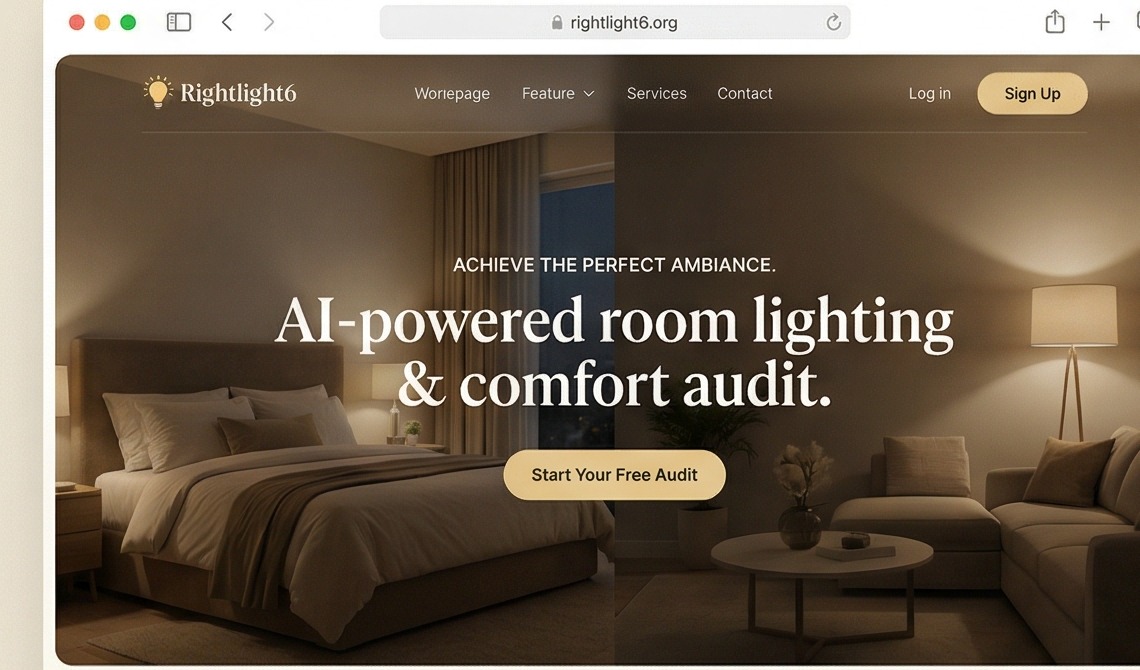 Warm layered room scene showing the type of comfort and lighting read Rightlight6 evaluates